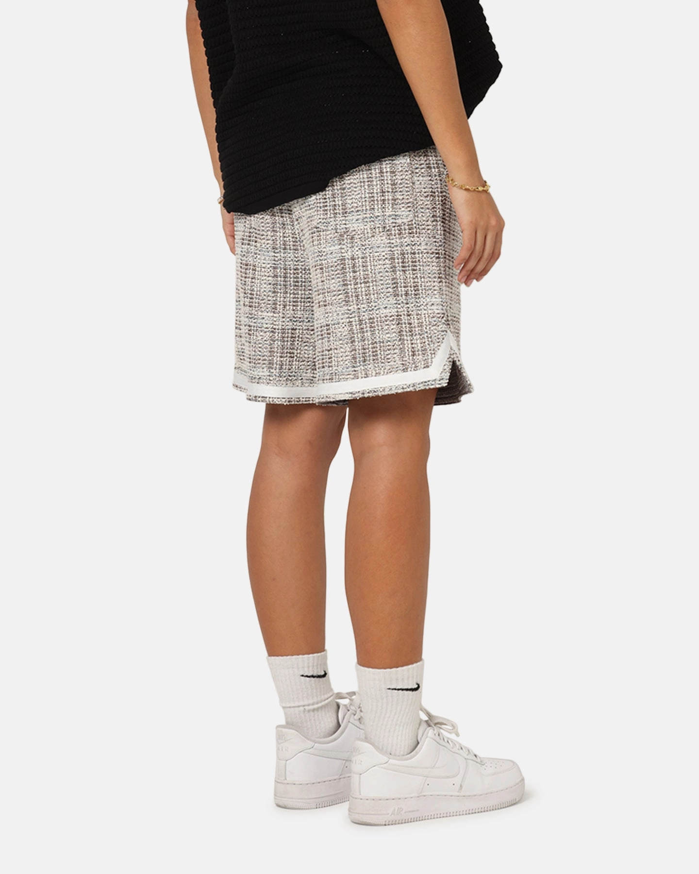 XXIII Textured Ball Shorts Brown/Cream Adjustable loop