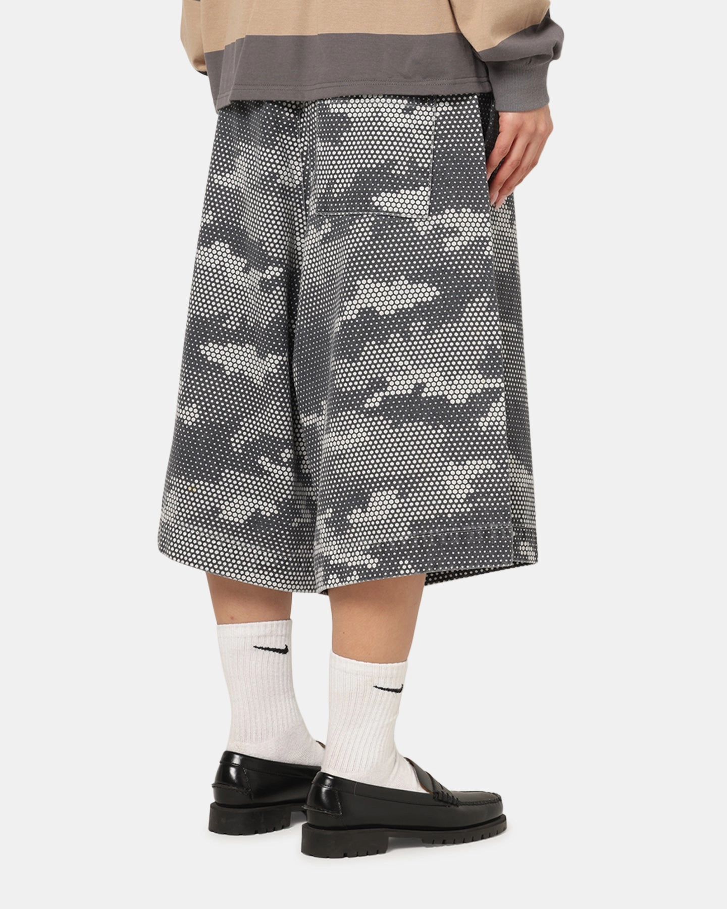 XXIII Wide Leg Denim Shorts Digi Camo Modern Wear
