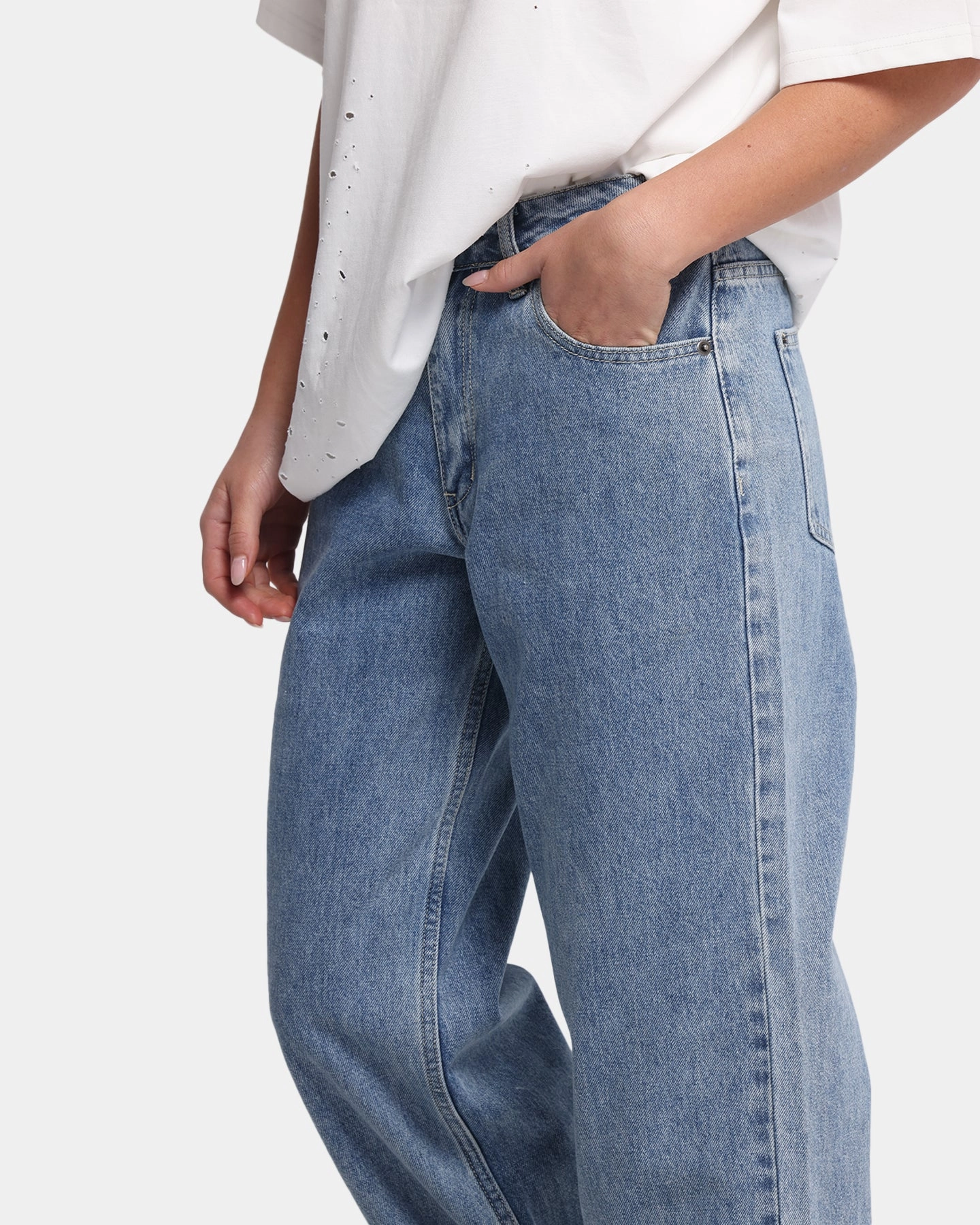 Casual Layering XXIII Women's Baggy Jeans Blue Denim