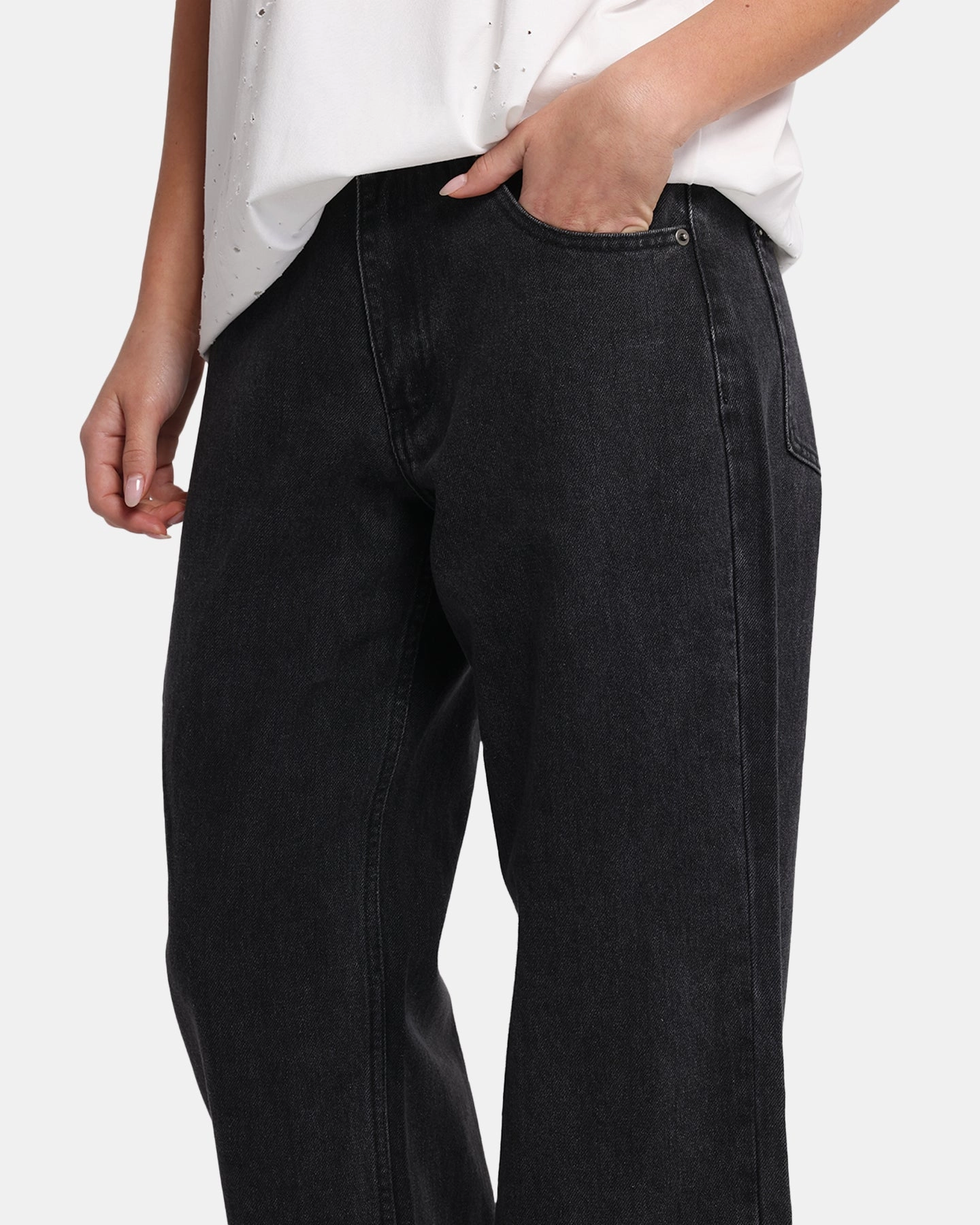 Seasonal Wear UV protection coating XXIII Women's Baggy Jeans Washed Black