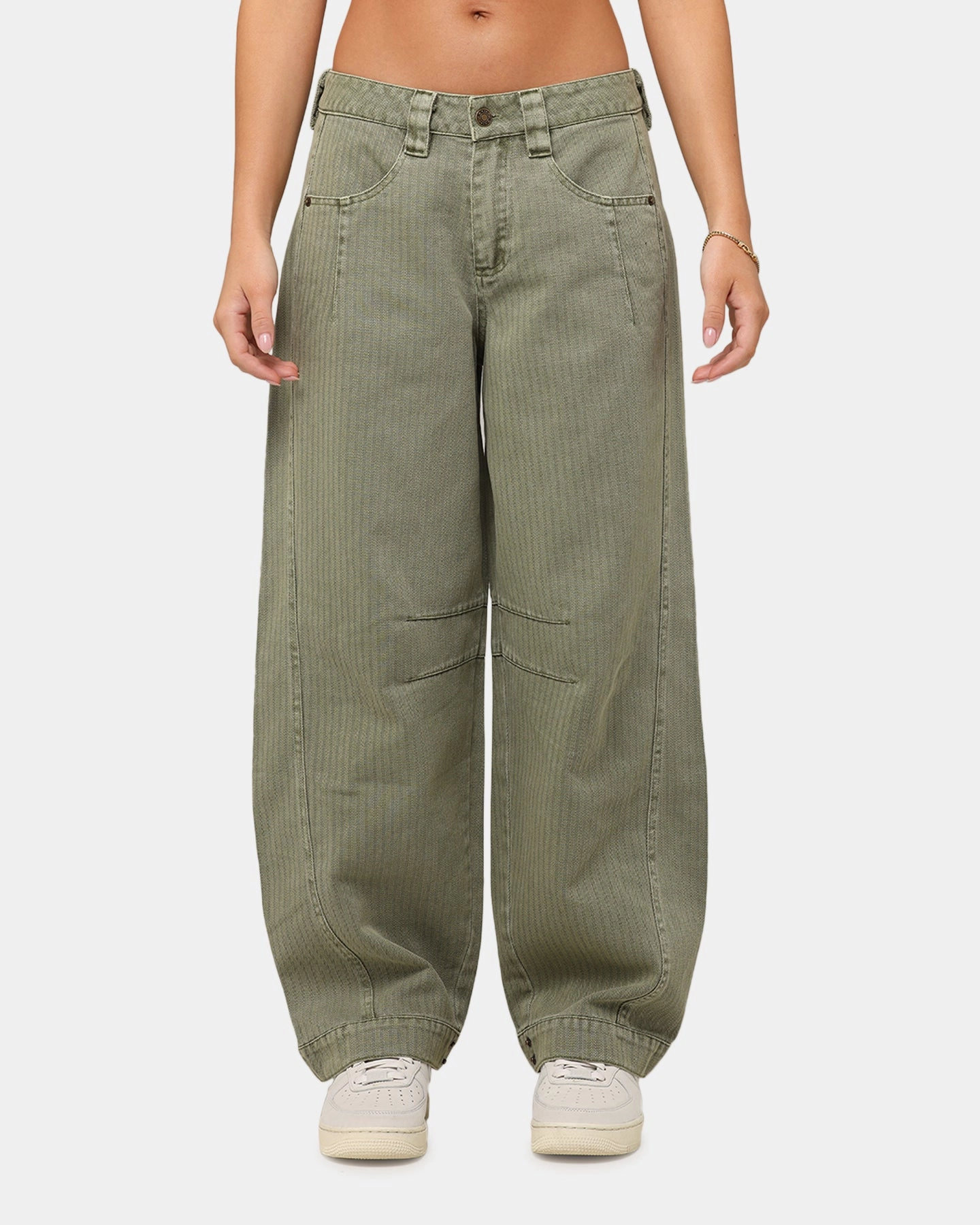 Simple Style EcoFriendlyBlend XXIII Women's Barrel Leg Pant Moss