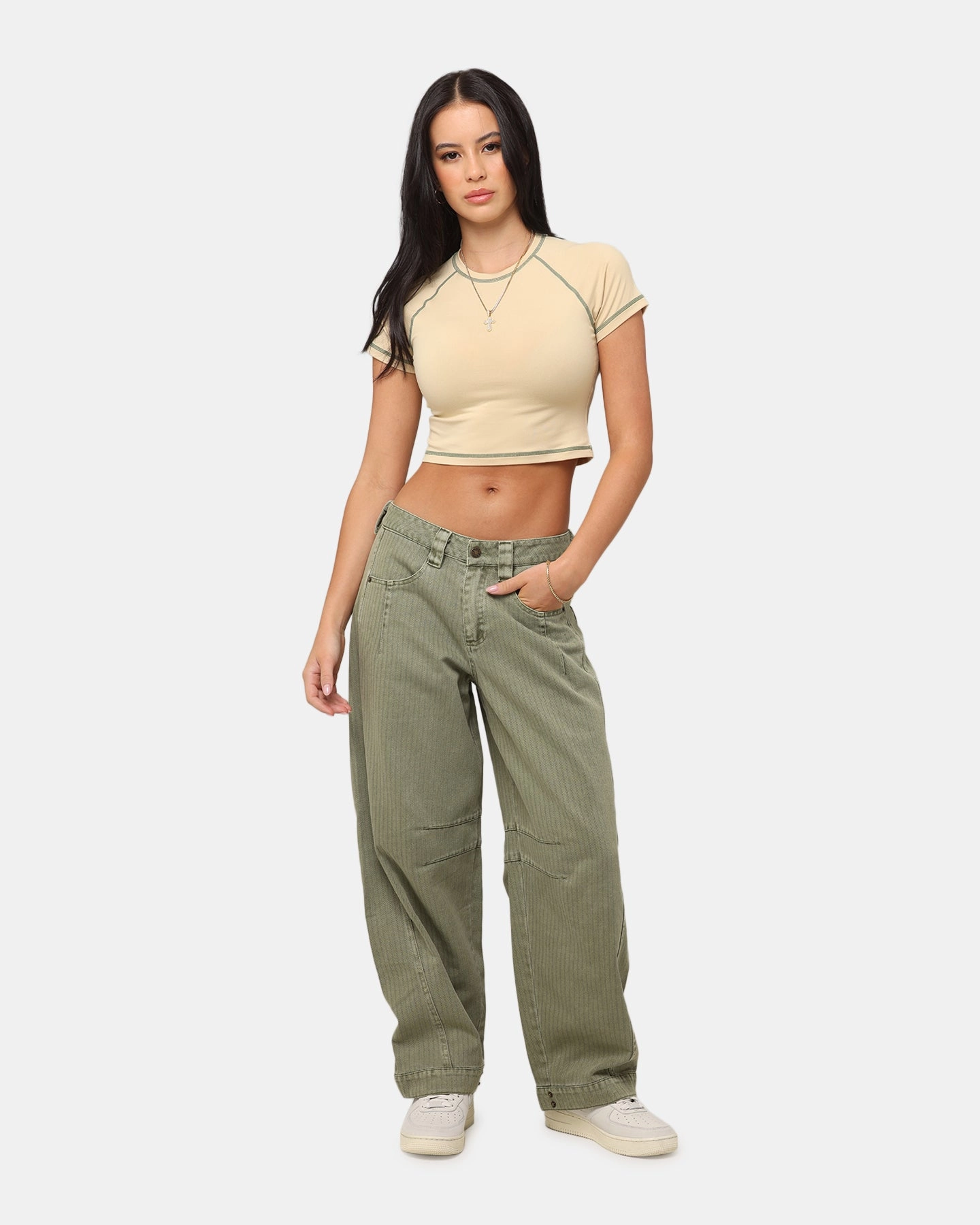 Effortless Wear Stay Fresh XXIII Women's Barrel Leg Pant Moss