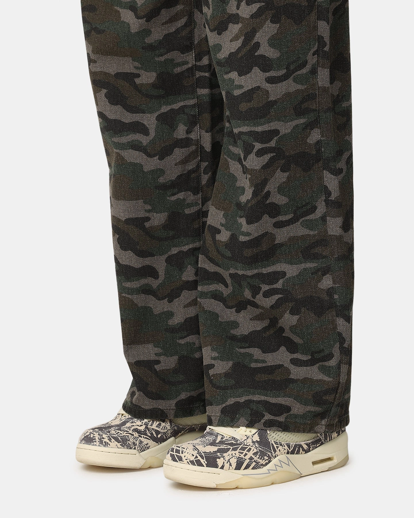 XXIII Women's Camo Wide Leg Jeans Camo Distressed finish