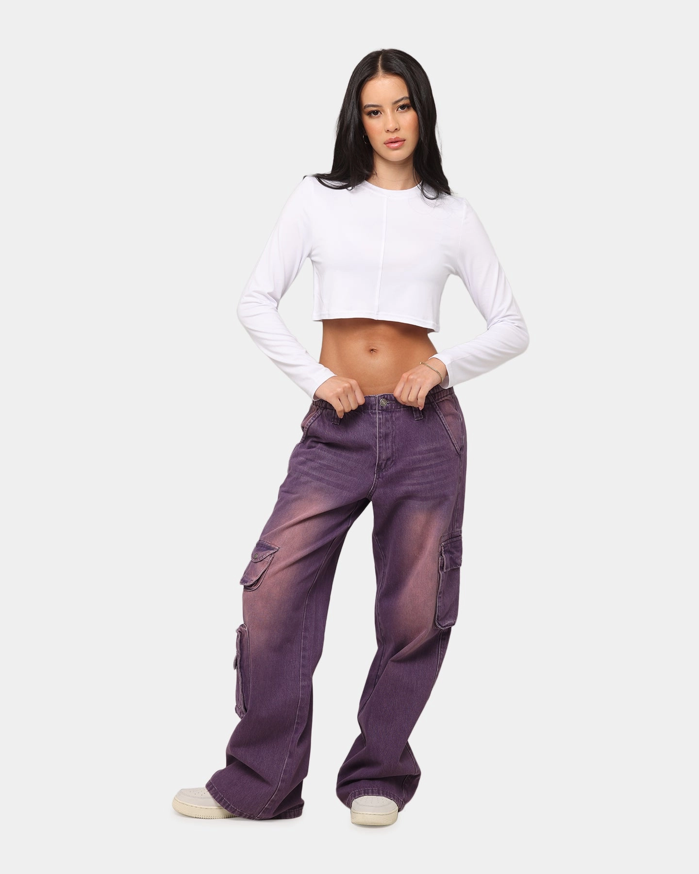 Casual Comfort XXIII Women's Corporal Cargo Jeans Purple