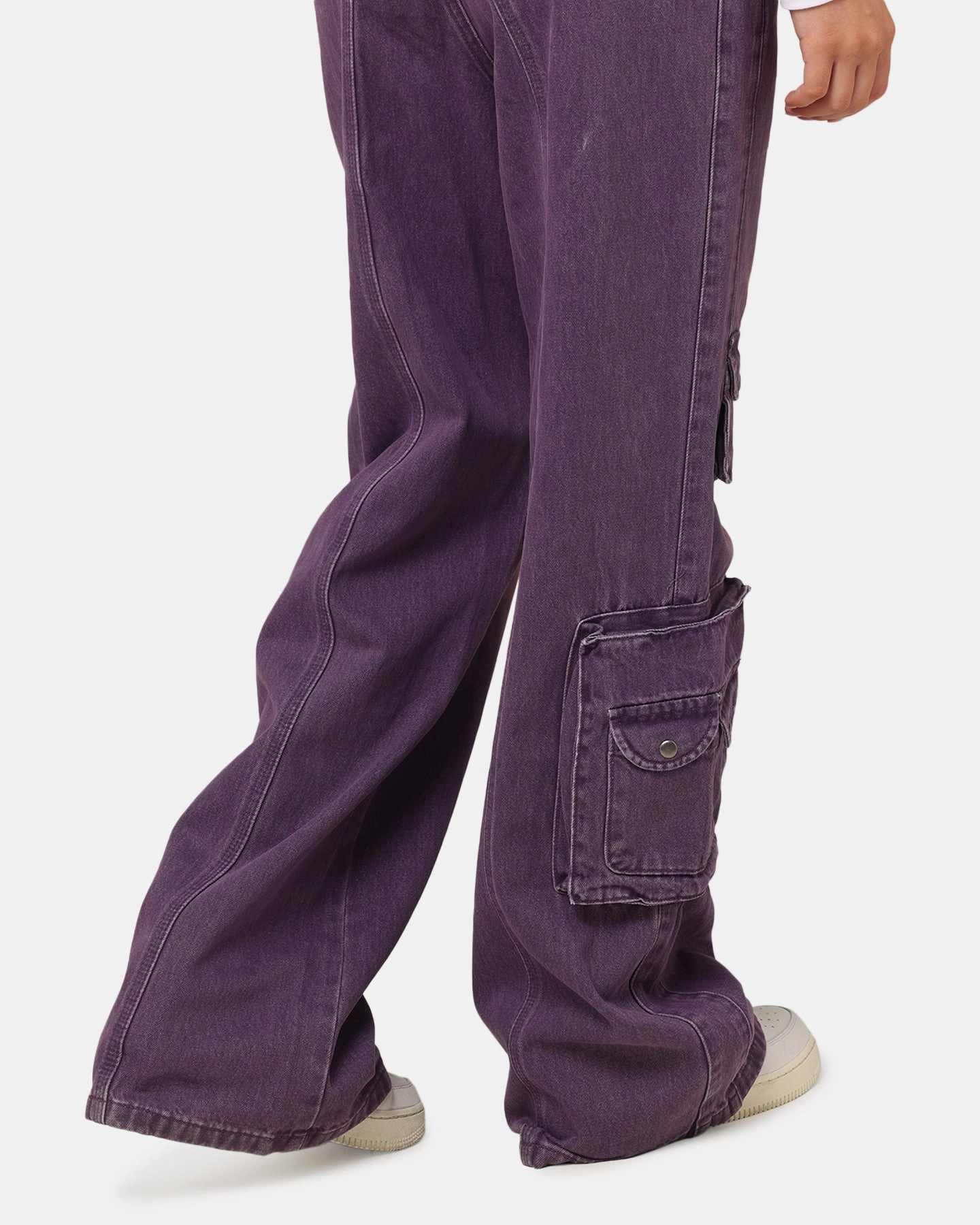Trendy Appeal XXIII Women's Corporal Cargo Jeans Purple