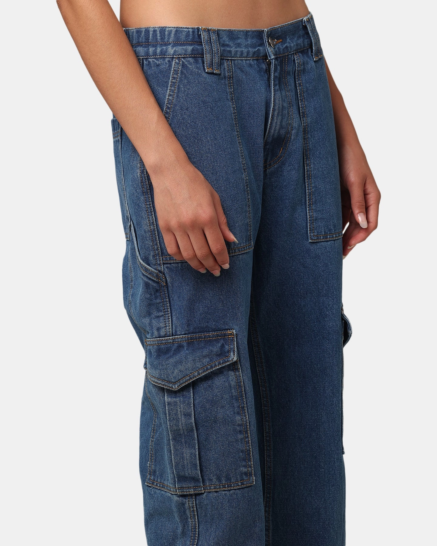 XXIII Women's Frankie Jeans Mid Blue BreathableMaterial Office Appropriate