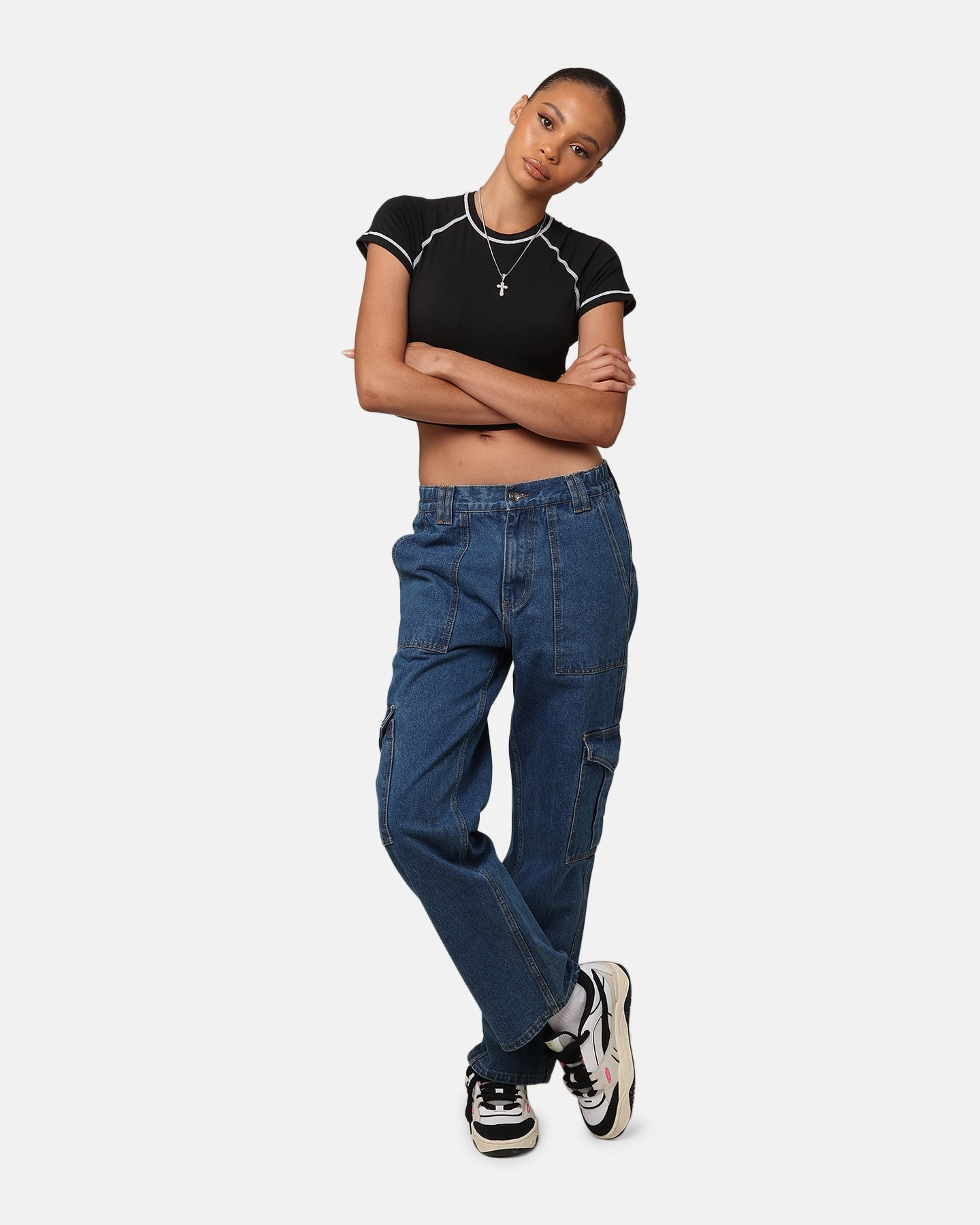 XXIII Women's Frankie Jeans Mid Blue Basic Look