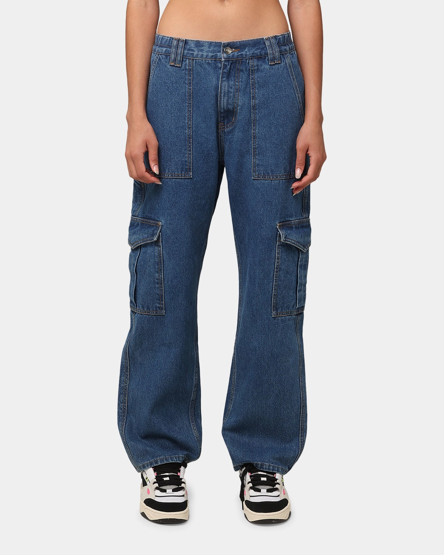 Structured Hemline XXIII Women's Frankie Jeans Mid Blue