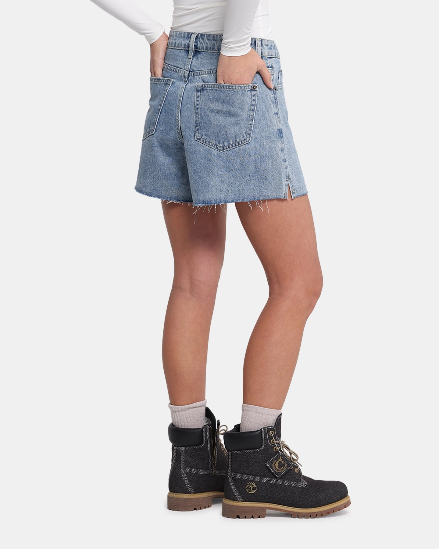 Heat Dissipating XXIII Women's High Cut A-Line Denim Shorts Blue Denim