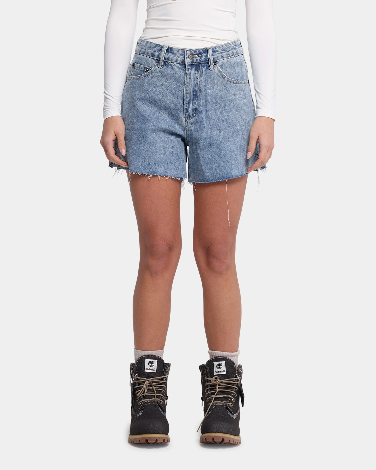 Quick Wash Active Layers XXIII Women's High Cut A-Line Denim Shorts Blue Denim