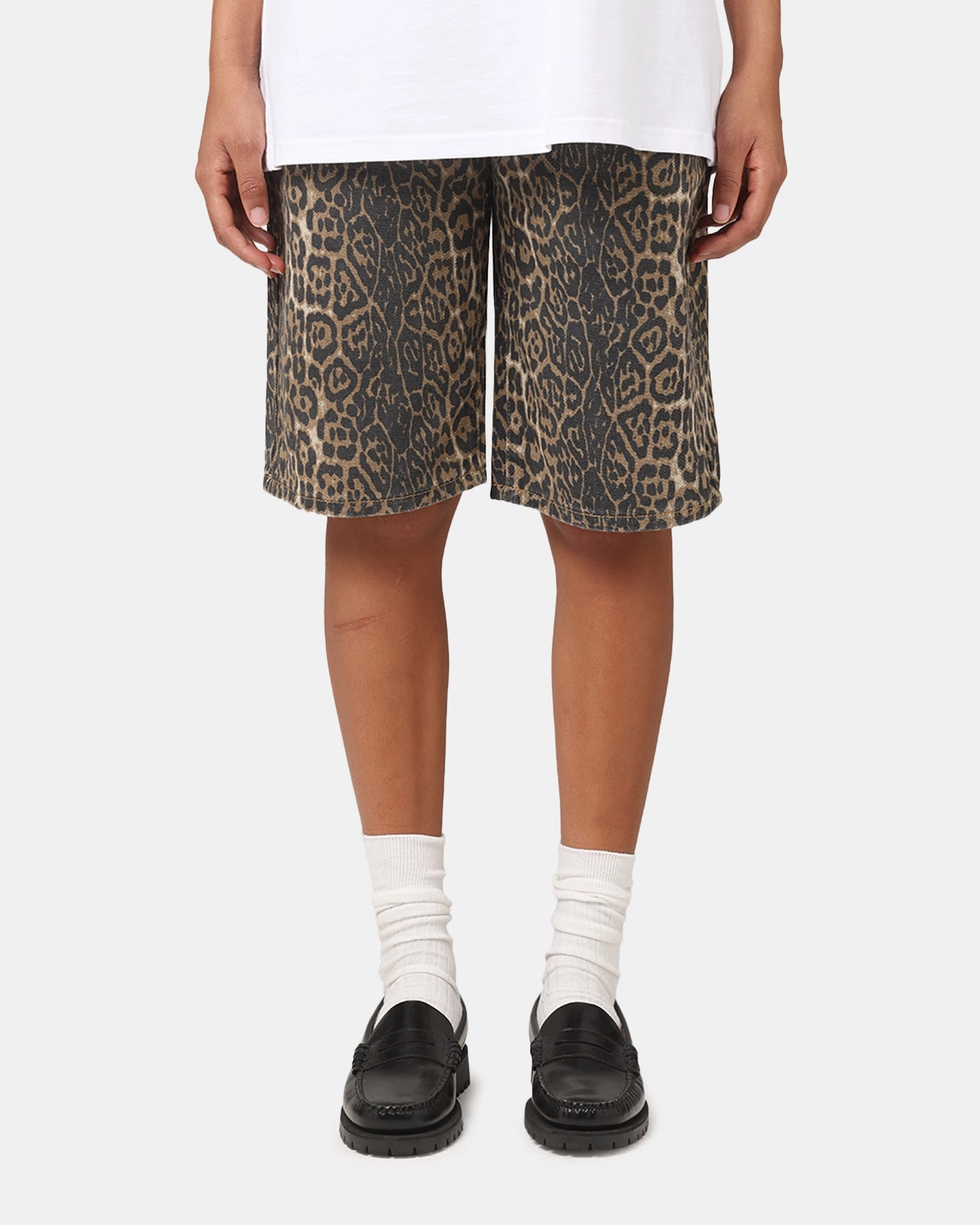 Chafe-Free Fit Quick Pack XXIII Women's Leopard Wide Leg Jorts Leopard