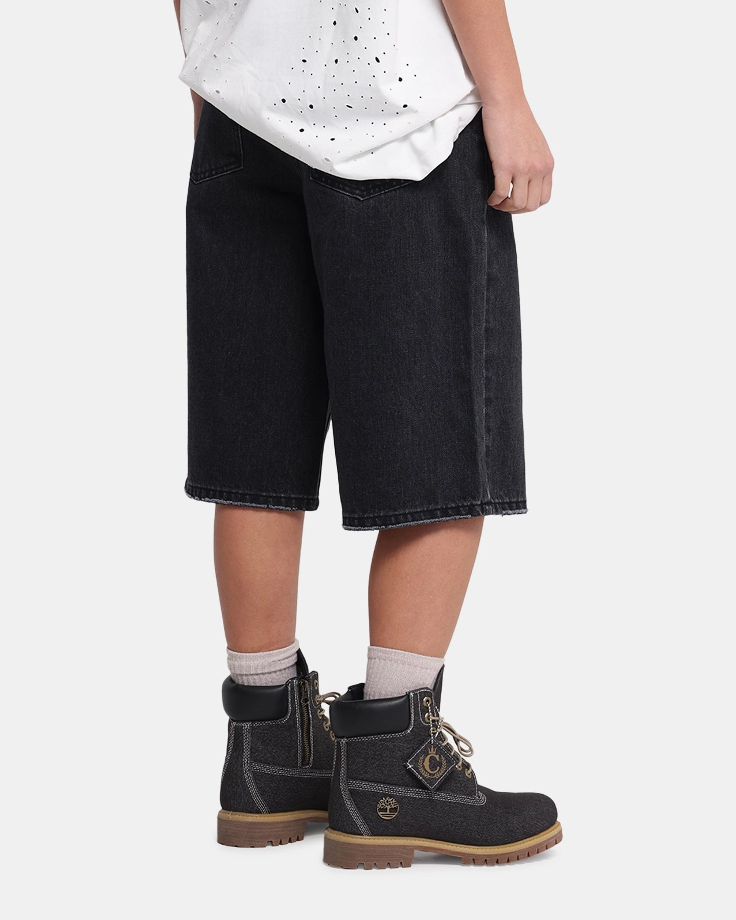 XXIII Women's Low Rider Jorts Washed Black Casual Appeal