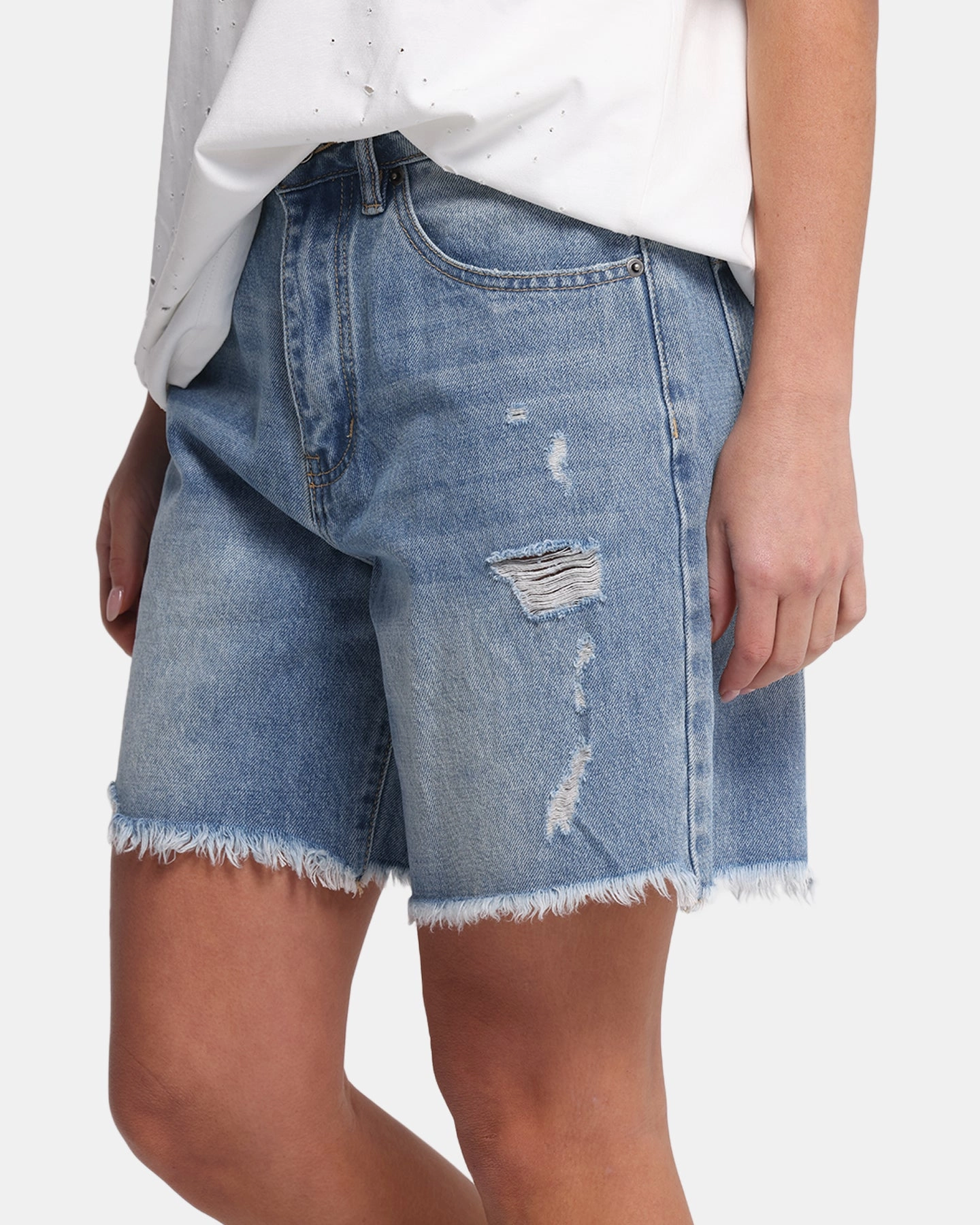 XXIII Women's Relaxed Denim Shorts Blue Denim Urban Comfort Easy Stretch