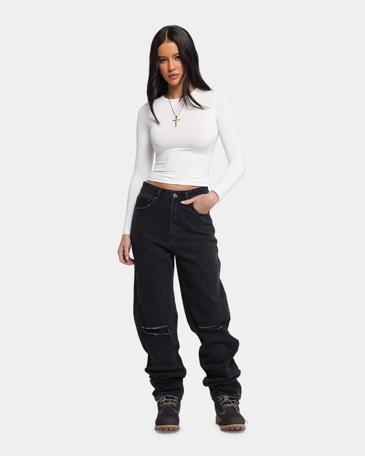 Minimal Cut Effortless Comfort XXIII Women's Straight Leg Jeans Washed Black