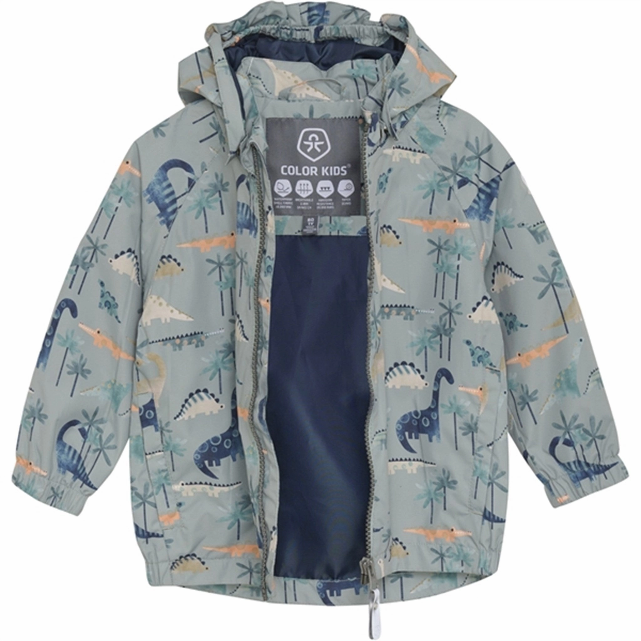 Color Kids Jacket AOP Iceberg Green Adjustable Hem