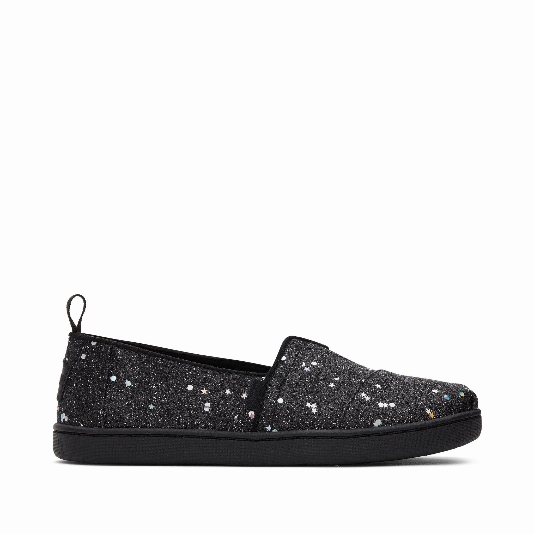 Youth Alpargata Black Cosmic Glitter Kids Shoe Sidewalk Ready Shock Absorbing Technology
