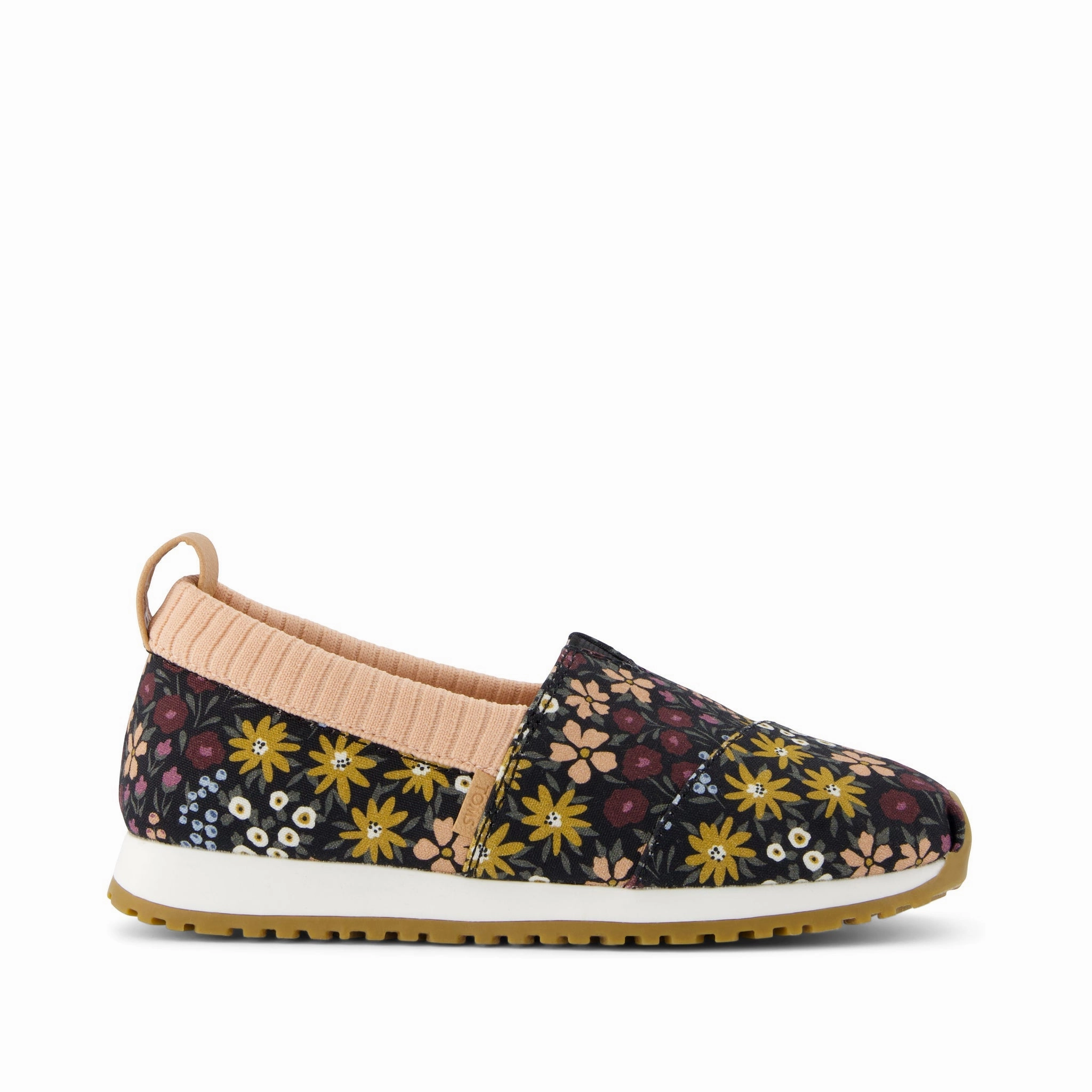 Youth Resident Black Wildflowers Kids Sneaker Reinforced Lace Holes Slip-resistant ease