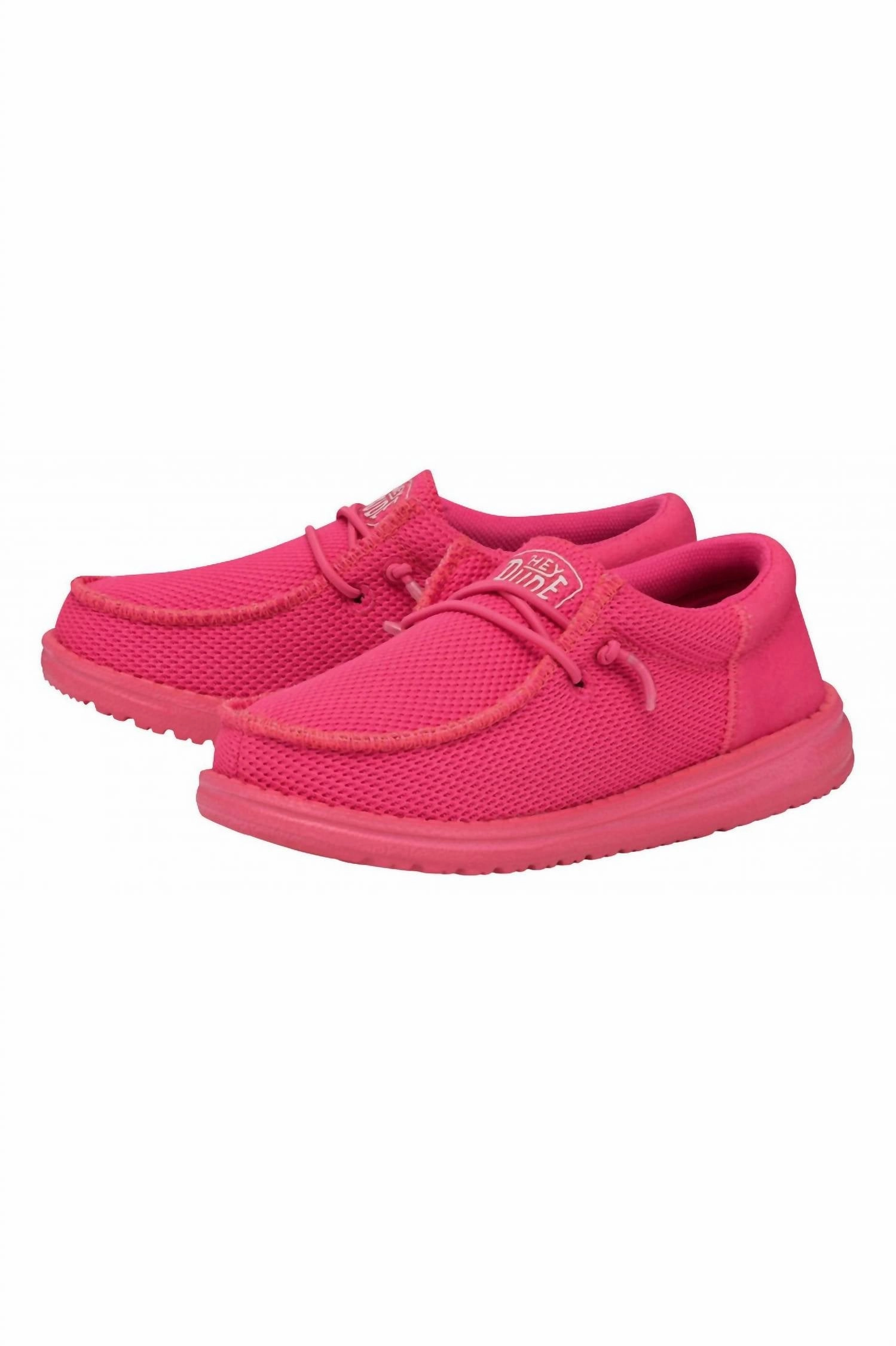Vegan Material Technology Foot Fresh Youth Wendy Funk Mono Shoes In Electric Pink