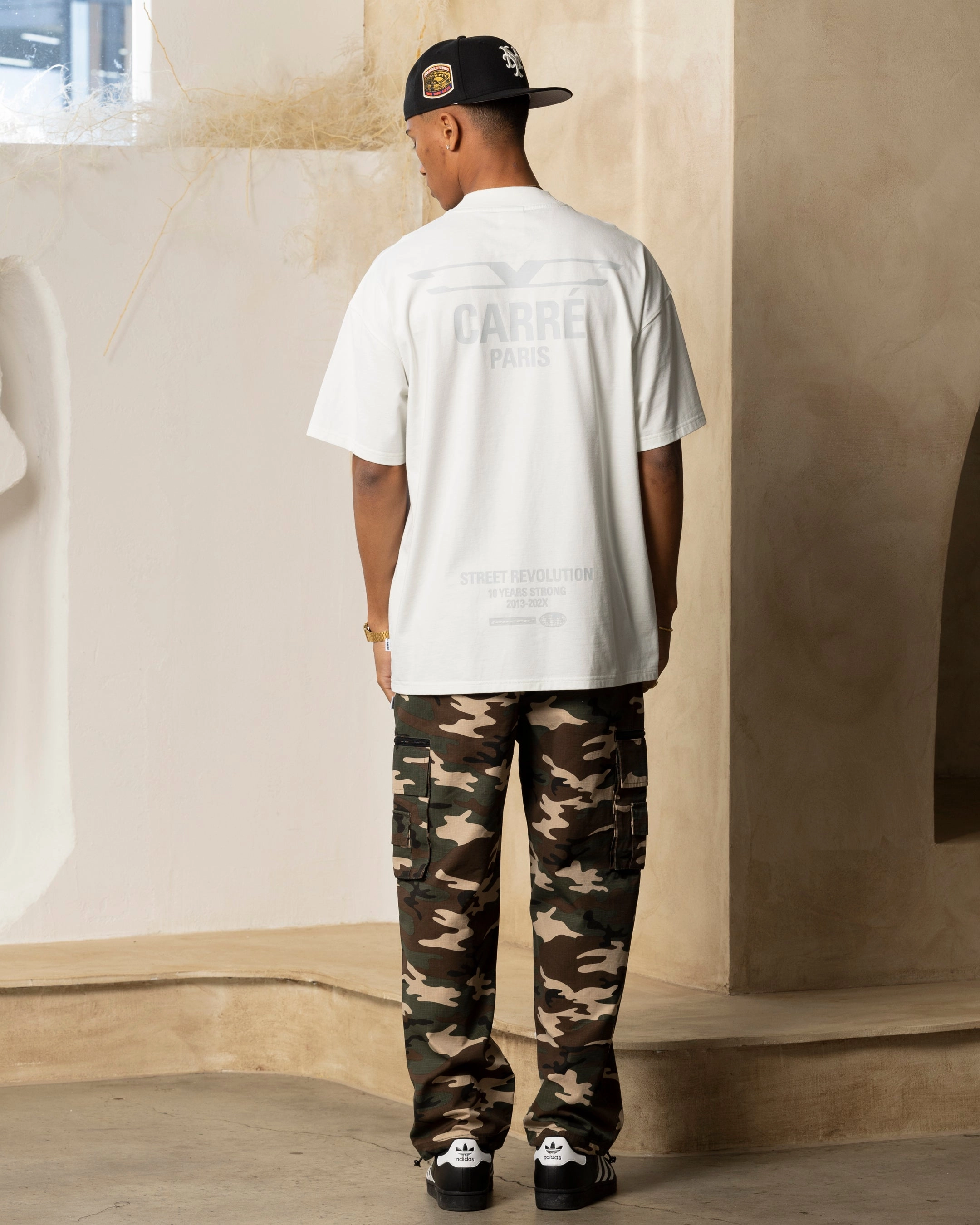 Recycled Polyester Carre Revolution Oversized T-Shirt Ice Grey