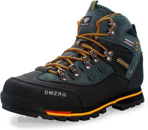YSMIIH Men's Hiking Shoes High-Top Boot Outdoor Suede Sports Shoes Waterproof