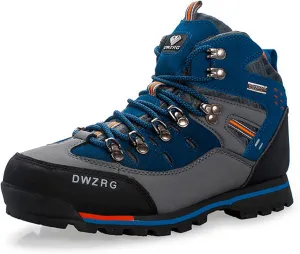 YSMIIH Men's Hiking Shoes High-Top Boot Outdoor Suede Sports Shoes Waterproof