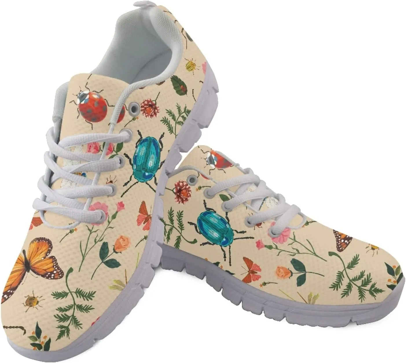 Yzaoxia Walking Shoes Women Breathable Mesh Sneakers Lightweight Sports Shoes Ladies Size 5-15