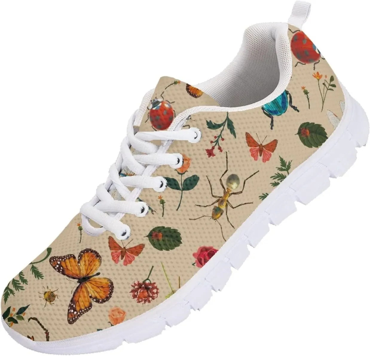 Yzaoxia Walking Shoes Women Breathable Mesh Sneakers Lightweight Sports Shoes Ladies Size 5-15