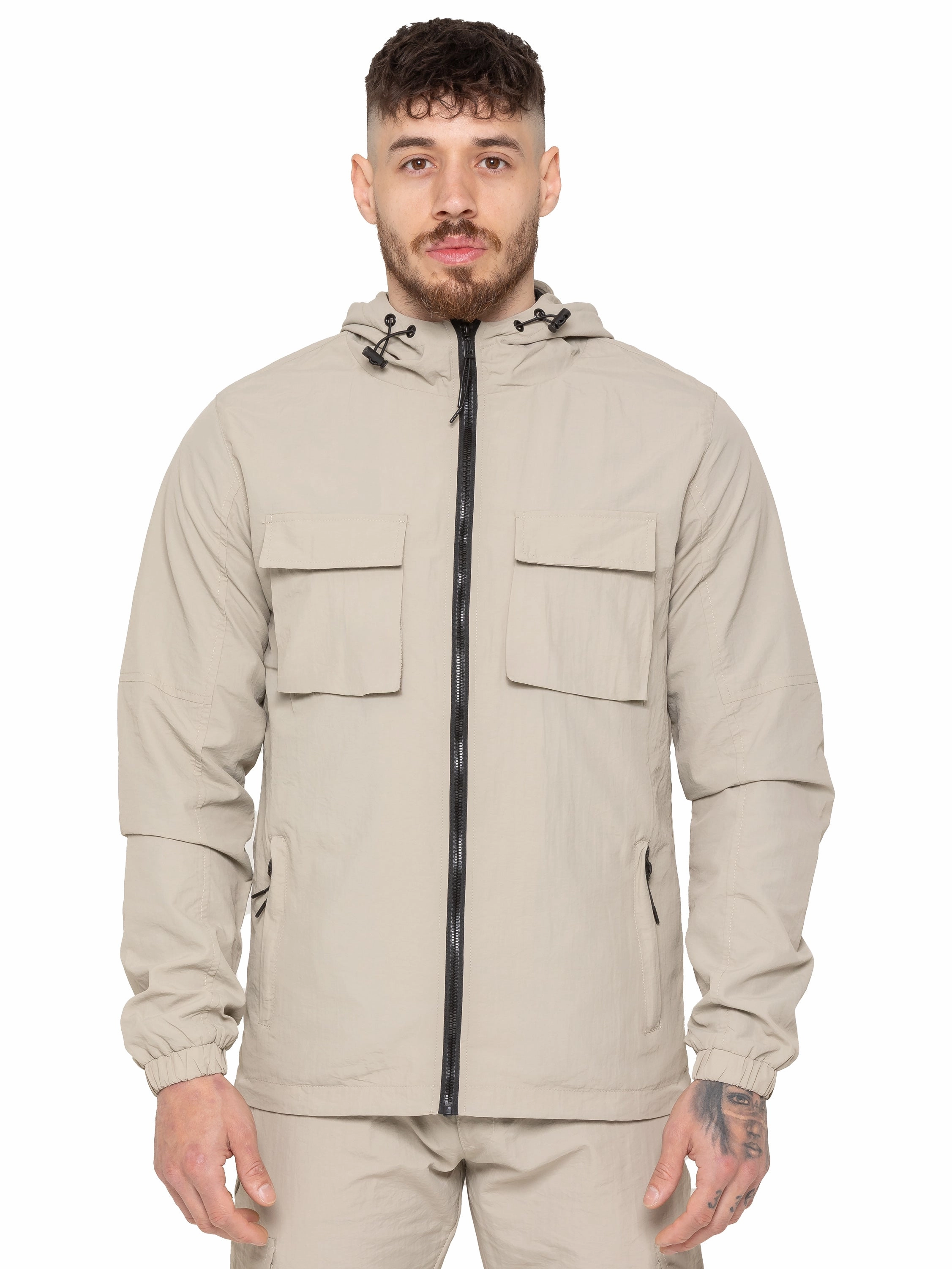 Enzo Milano | Mens Lightweight Cargo Jacket Soft Interior Lining