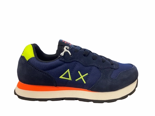 Sun68 sneakers da ragazzo Tom Fluo Z42302T 07 navy blue Breathable knit