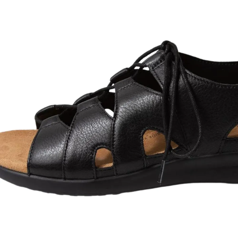Ziera Barnett Black Leather Sandal (Women's)
