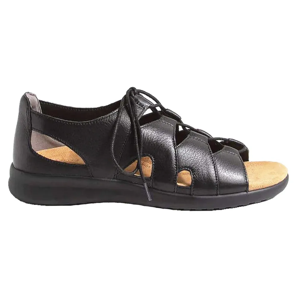 Ziera Barnett Black Leather Sandal (Women's)