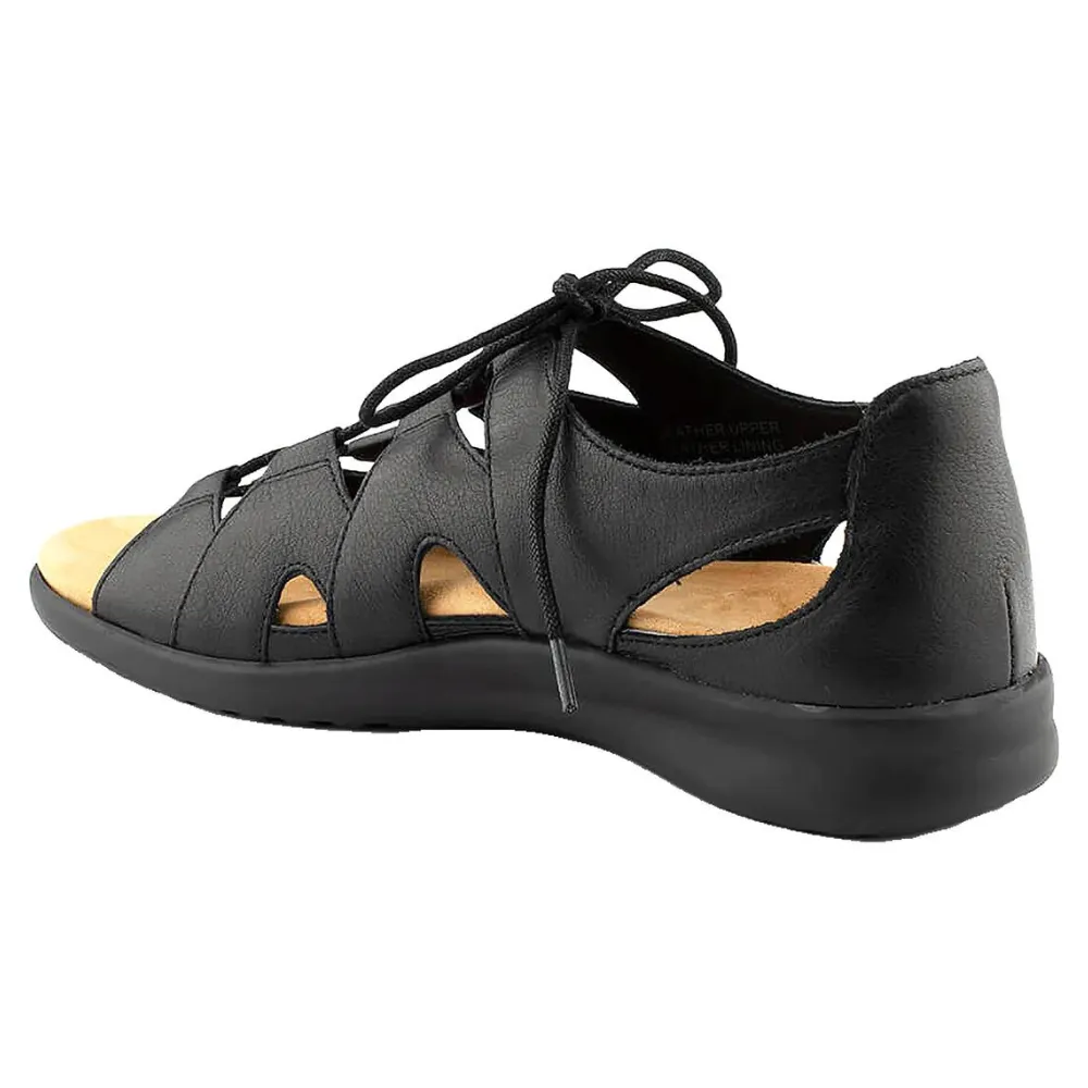 Ziera Barnett Black Leather Sandal (Women's)