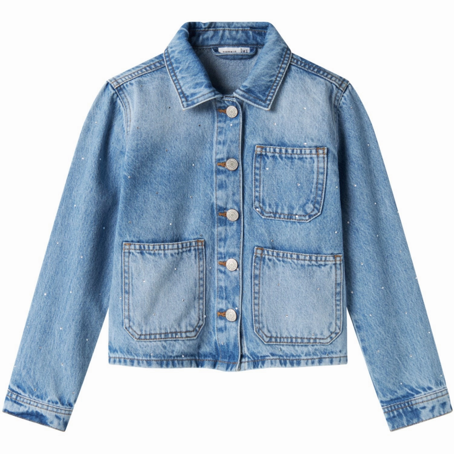 Name It Light Blue Denim Aria Oversize Denim Jacket Collar Stabilization System